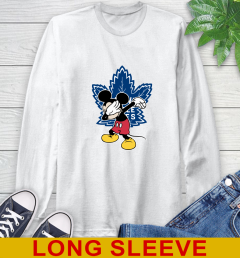 Toronto Maple Leafs NHL Hockey Dabbing Mickey Disney Sports Long Sleeve T-Shirt