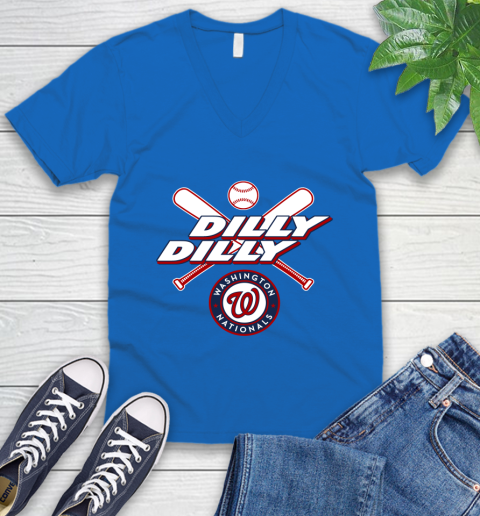 MLB Washington Nationals Dilly Dilly Baseball Sports V-Neck T-Shirt 6