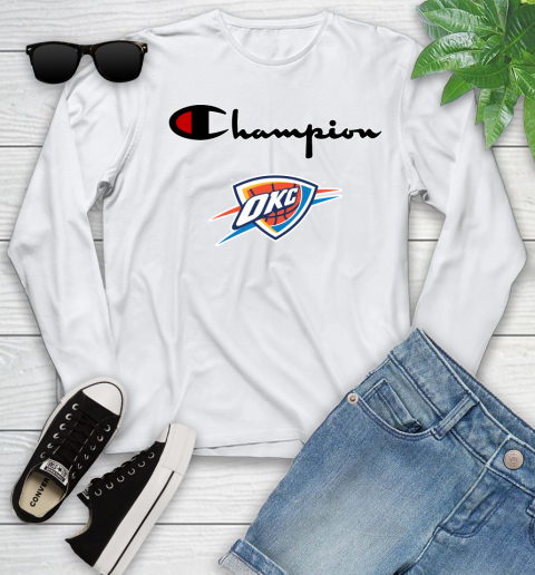 NBA Basketball Oklahoma City Thunder Champion Shirt Youth Long Sleeve