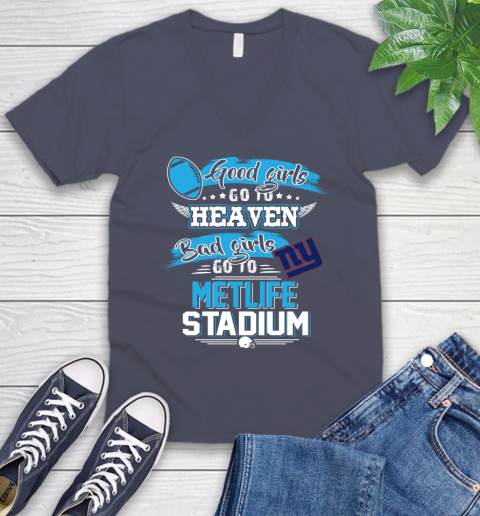 New York Giants NFL Bad Girls Go To Metlife Stadium Shirt V-Neck T-Shirt 7