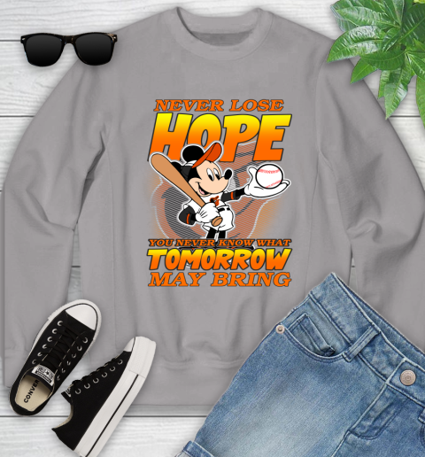 Boston Red Sox MLB Baseball Mickey Disney Never Lose Hope Youth Sweatshirt 3