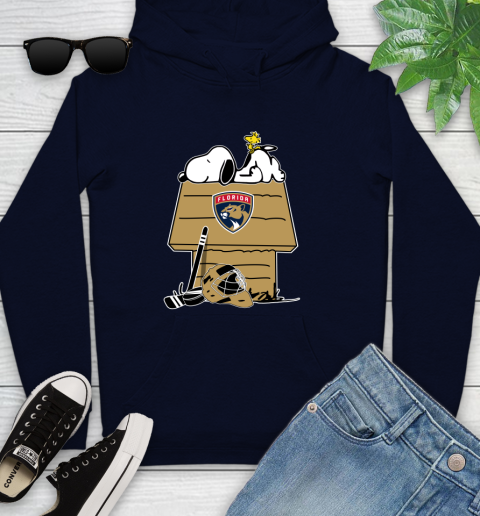 Florida Panthers NHL Hockey Snoopy Woodstock The Peanuts Movie Youth Hoodie 4