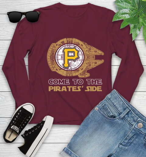 MLB Come To The Pittsburgh Pirates Side Star Wars Baseball Sports Youth Long Sleeve 6