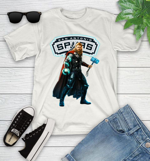 NBA Thor Avengers Endgame Basketball San Antonio Spurs Youth T-Shirt