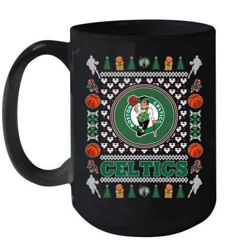 Boston Celtics Merry Christmas NBA Basketball Loyal Fan Ceramic Mug 15oz