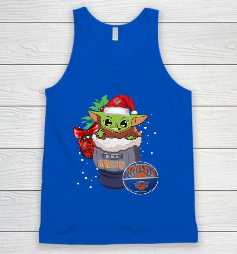 New York Knicks Christmas Baby Yoda Star Wars Funny Happy NBA Tank Top 5