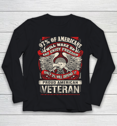 Veteran Shirt Veteran 97% Of American Youth Long Sleeve