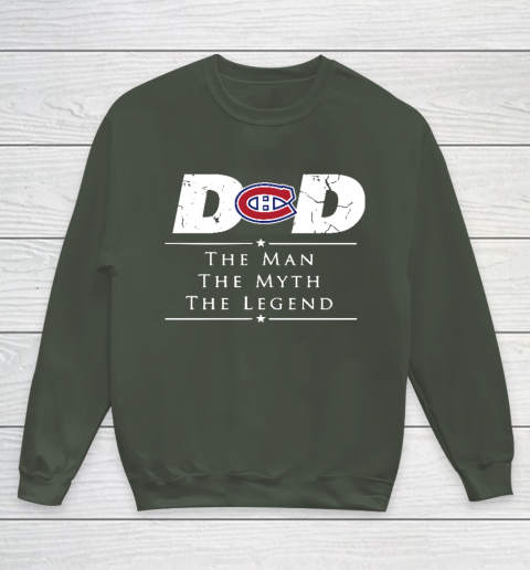 Montreal Canadiens NHL Ice Hockey Dad The Man The Myth The Legend Youth Sweatshirt 8