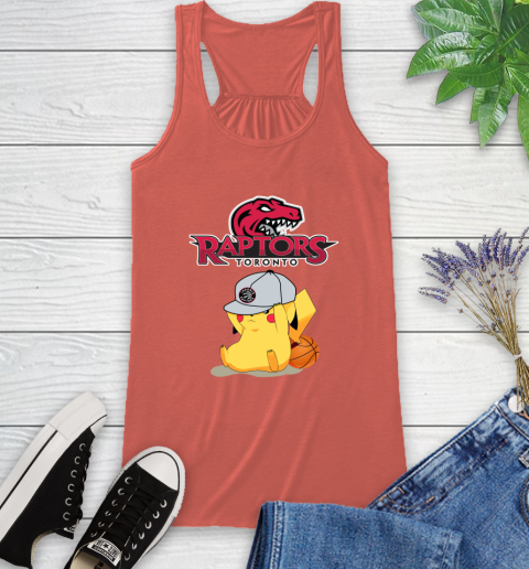 NBA Pikachu Basketball Sports Toronto Raptors Racerback Tank 4