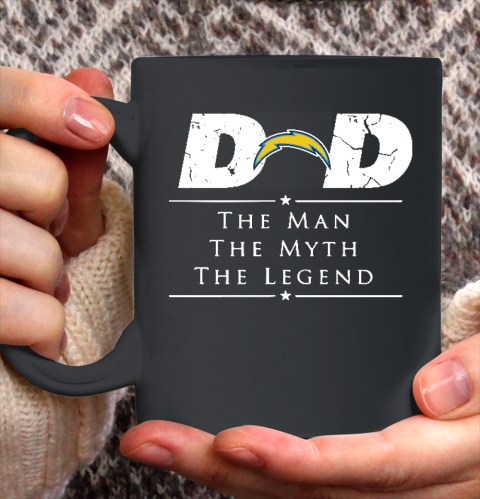 Los Angeles Chargers NFL Football Dad The Man The Myth The Legend Ceramic Mug 11oz 2
