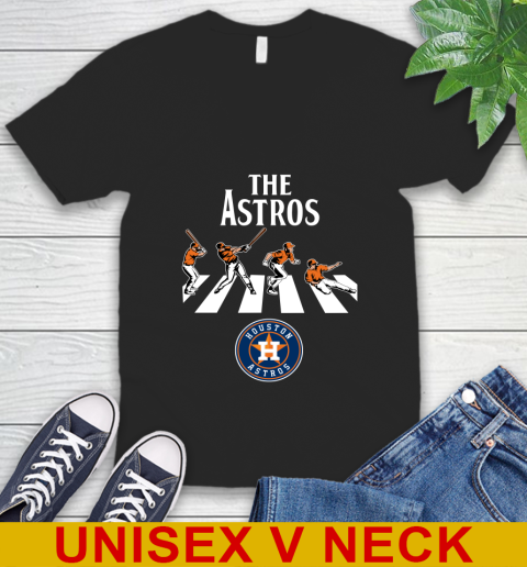 MLB Baseball Houston Astros The Beatles Rock Band Shirt V-Neck T-Shirt
