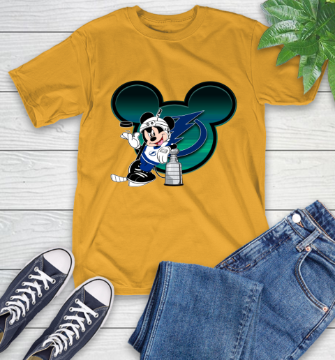 NHL Tampa Bay Lightning Stanley Cup Mickey Mouse Disney Hockey T Shirt T-Shirt 3