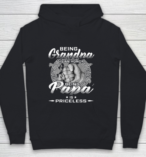 Grandpa Funny Gift Apparel  Mens Being Grandpa Is An Honor Being Papa Is Priceless Youth Hoodie