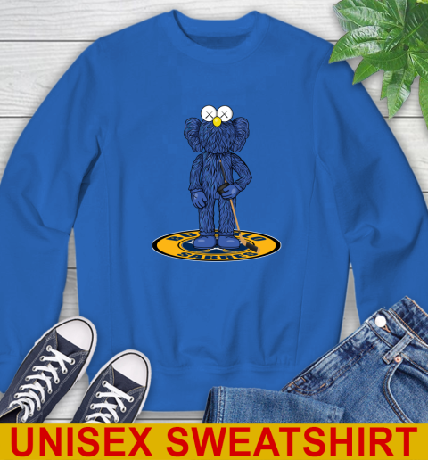 NHL Hockey Buffalo Sabres Kaws Bff Blue Figure Shirt Sweatshirt 9