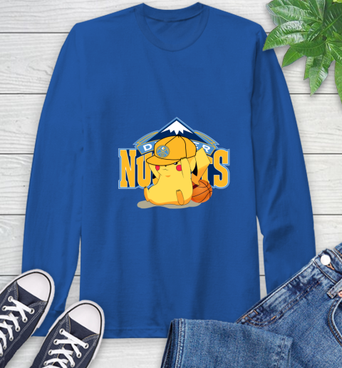 NBA Pikachu Basketball Sports Denver Nuggets Long Sleeve T-Shirt 9