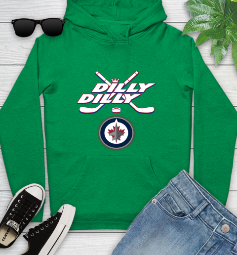 NHL Winnipeg Jets Dilly Dilly Hockey Sports Youth Hoodie 7