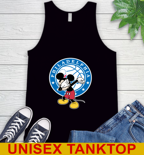 Philadelphia 76ers NBA Basketball Dabbing Mickey Disney Sports Tank Top 2