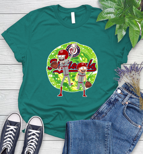 MLB Washington Nationals Rick And Morty Baseball Sports Women's T-Shirt 12