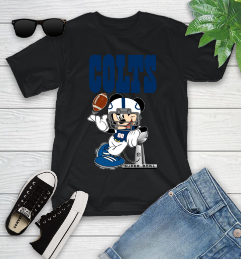 NFL Indianapolis Colts Mickey Mouse Disney Super Bowl Football T Shirt Youth T-Shirt 2