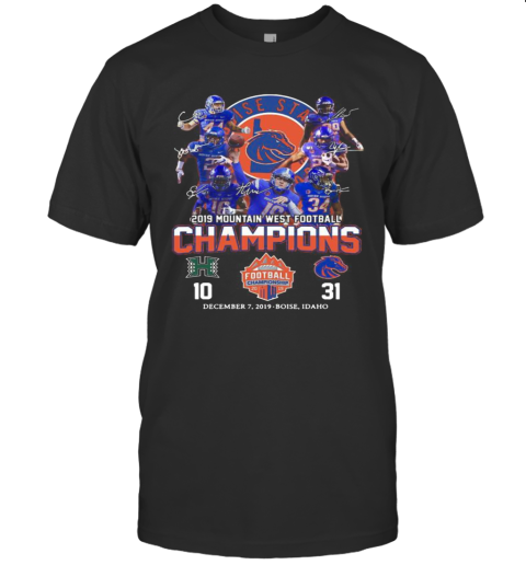 Boise State Broncos 2019 Mountain West Football Champions T-Shirt