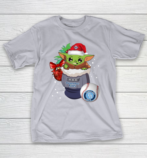 Tampa Bay Rays Christmas Baby Yoda Star Wars Funny Happy MLB T-Shirt 7