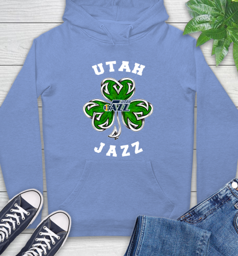 NBA Utah Jazz Three Leaf Clover St Patrick's Day Basketball Sports Hoodie 11