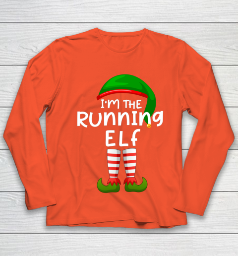 I m The Running Elf Funny Elf Family Matching Christmas Youth Long Sleeve 3