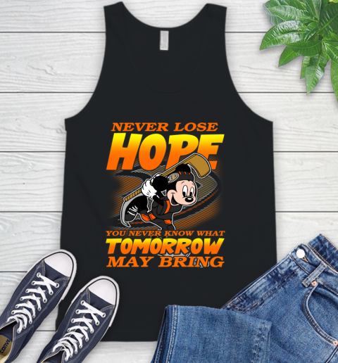 Anaheim Ducks NHL Hockey ootball Mickey Disney Never Lose Hope Tank Top