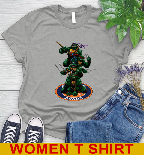 NFL Football Chicago Bears Teenage Mutant Ninja Turtles Shirt Women's T-Shirt 12 NFL Football Chicago Bears Teenage Mutant Ninja Turtles Shirt Women's T-Shirt - Image 12