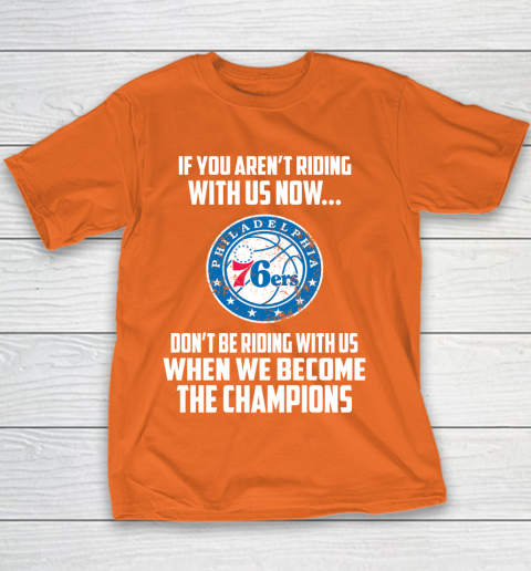 NBA Philadelphia 76ers Basketball We Become The Champions Youth T-Shirt 4