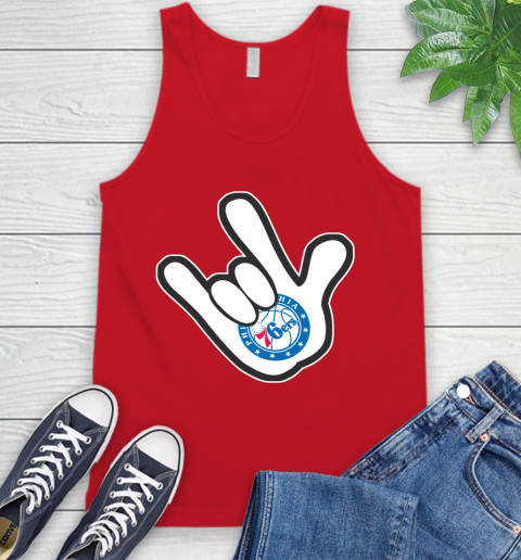 Philadelphia 76ers NBA Basketball Mickey Rock Hand Disney Tank Top 7 Philadelphia 76ers NBA Basketball Mickey Rock Hand Disney Tank Top - Image 7