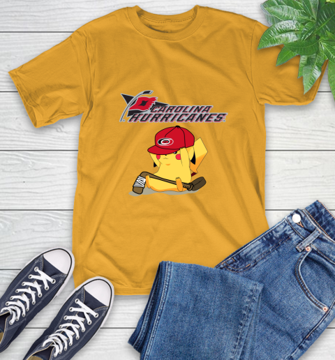 NHL Pikachu Hockey Sports Carolina Hurricanes T-Shirt 3
