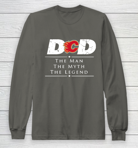 Calgary Flames NHL Ice Hockey Dad The Man The Myth The Legend Long Sleeve T-Shirt 5
