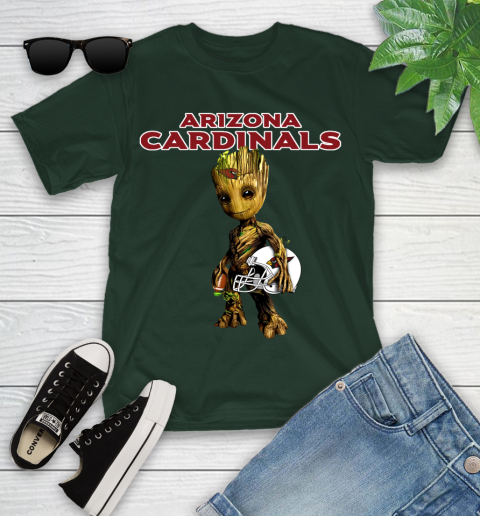 Arizona Cardinals NFL Football Groot Marvel Guardians Of The Galaxy Youth T-Shirt 5