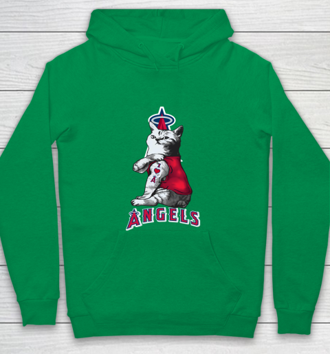 MLB Baseball My Cat Loves Los Angeles Angels Youth Hoodie 4