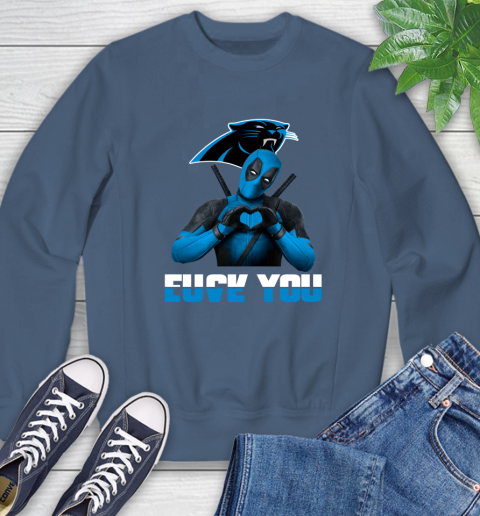 NHL Carolina Panthers Deadpool Love You Fuck You Football Sports Sweatshirt 8