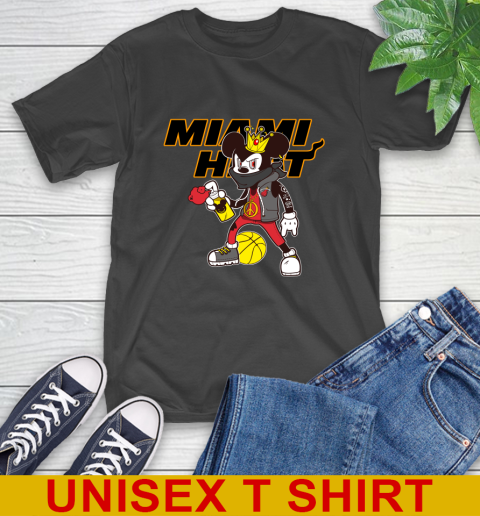 Miami Heat NBA Basketball Mickey Peace Sign Sports T-Shirt 2