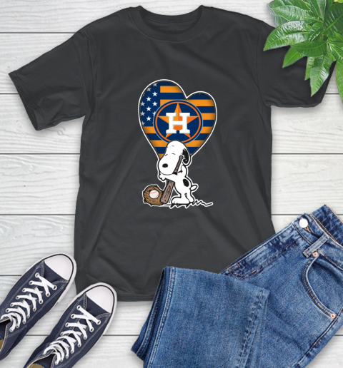 Houston Astros MLB Baseball The Peanuts Movie Adorable Snoopy T-Shirt 2