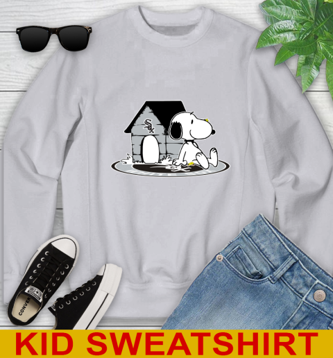 MLB Baseball Chicago White Sox Snoopy The Peanuts Movie Shirt Youth Sweatshirt 4