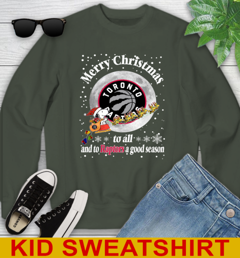 Toronto Raptors Merry Christmas To All And To Raptors A Good Season NBA Basketball Sports Youth Sweatshirt 8