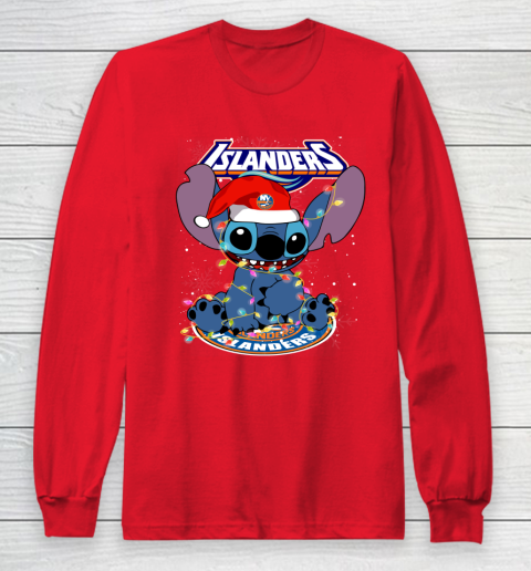 New York Islanders NHL Hockey noel stitch Christmas Long Sleeve T-Shirt 7