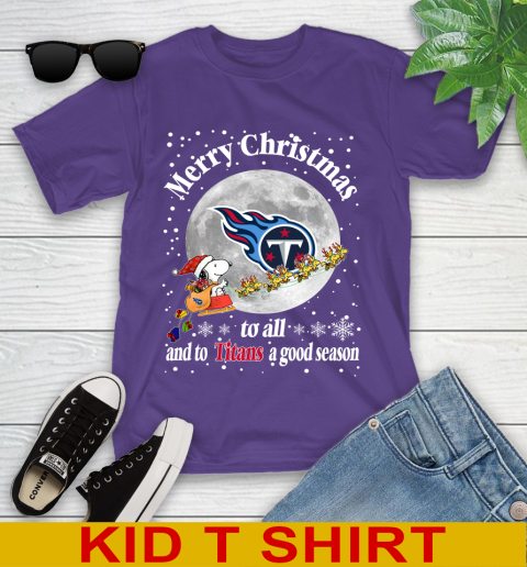 Tennessee Titans Merry Christmas To All And To Titans A Good Season NFL Football Sports Youth T-Shirt 3