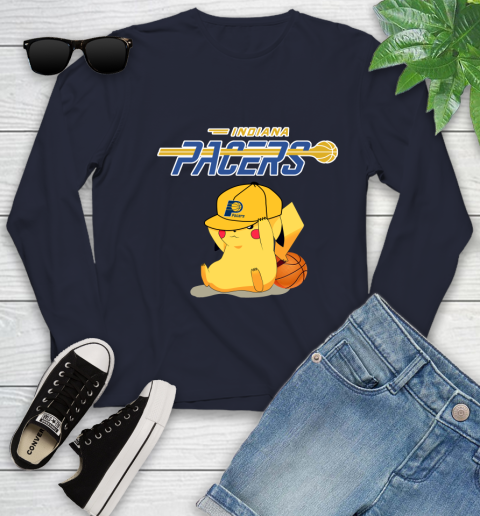 NBA Pikachu Basketball Sports Indiana Pacers Youth Long Sleeve 3