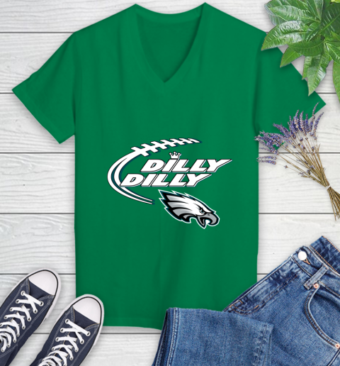 NFL Philadelphia Eagles Dilly Dilly Football Sports Women's V-Neck T-Shirt 5