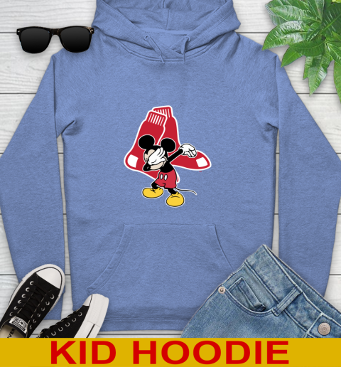 Boston Red Sox MLB Baseball Dabbing Mickey Disney Sports Youth Hoodie 12