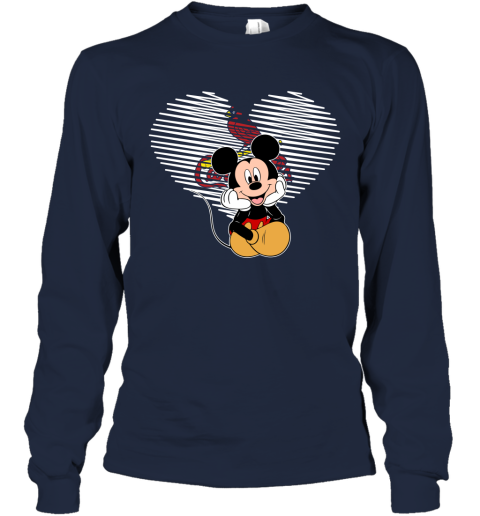 MLB St.Louis Cardinals The Heart Mickey Mouse Disney Baseball T Shirt_000 Youth  Sweatshirt