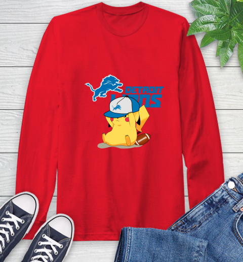 NFL Pikachu Football Sports Detroit Lions Long Sleeve T-Shirt 10