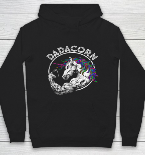 Dadacorn T Shirt Unicorn Muscle Dad Baby Fathers Day Gift Hoodie