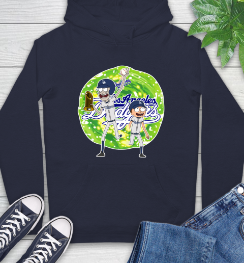 MLB Los Angeles Dodgers Rick And Morty Commissioner's Trophy Baseball Sports Hoodie 4