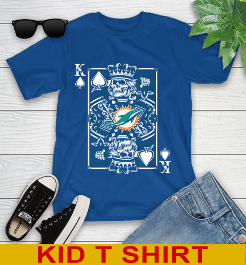 Miami Dolphins NFL Football The King Of Spades Death Cards Shirt Youth T-Shirt 10